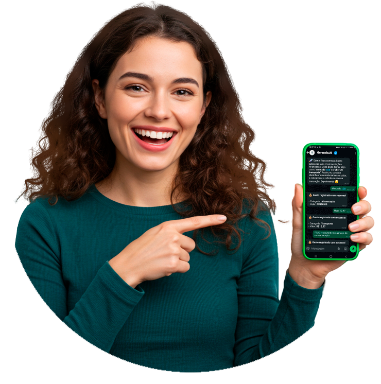 Assistente financeiro pelo WhatsApp Gerencie.AI